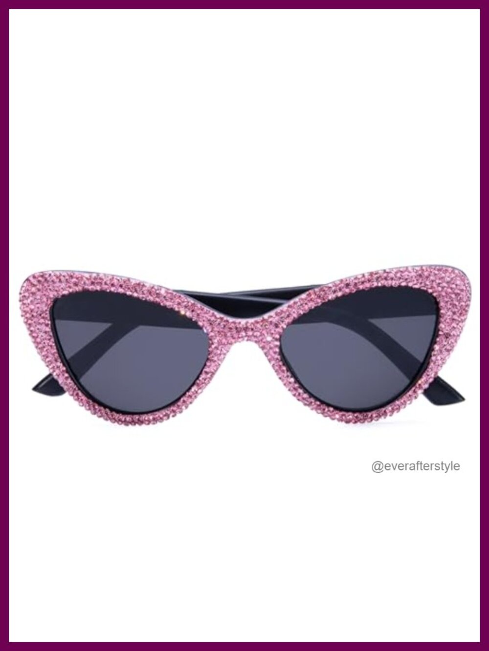 Cat Eye Sunglasses Retro Rhinestone Sparkle Crystal UV Protection